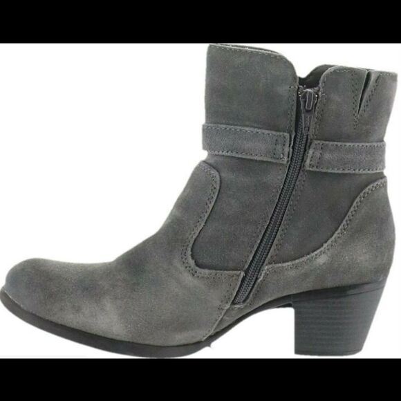 Earth Origins Shoes - Earth Origins Suede Water Repellent Ankle Boots Tori Grey - Medium